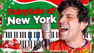 How To Play quotFairytale Of New Yorkquot by The Pogues Piano TutorialChords for Singing [upl. by Neoma]