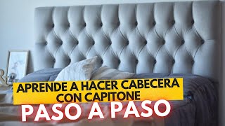 APRENDE A HACER ESTRUCTURA DE RESPALDO DE CAMA CON CAPITONE  CAPITULO 1 tutorial [upl. by Uzziel]