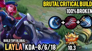 Layla Life Steal Broken With Best Items  Build Top 1 Global LaylaMLBB [upl. by Kunz]