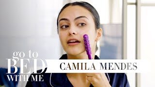 Camila Mendes Nighttime Skincare Routine  Go To Bed With Me  Harpers BAZAAR [upl. by Sapers158]