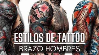 ESTILOS DE TATUAJES para HOMBRES EN EL BRAZO [upl. by Dnalrah504]