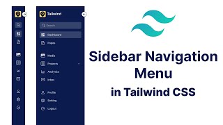 Sidebar Navigation Menu using Tailwind CSS  Beginners Guide to Tailwind CSS [upl. by Orat124]