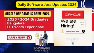 Oracle Off Campus Drive 2024  Support System Analyst Jobs for Freshers  Apply Now [upl. by Hiller]