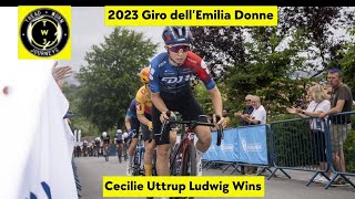 Cecilie Uttrup Ludwig Wins  2023 Giro dell’Emilia Donne [upl. by Ycinuq588]