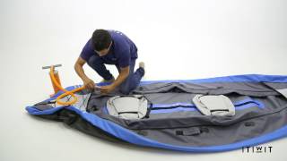 HOW TO SET UP THE ITIWIT 100 INFLATABLE KAYAK  COMMENT GONFLER LE KAYAK ITIWIT100 [upl. by Harlan]