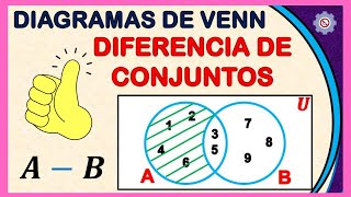 ✅ Diferencia de Conjuntos  Diagramas de Venn [upl. by Qirat332]