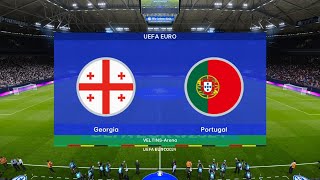 GRUZJA  PORTUGALIA EURO 2024  SYMULACJA skrót [upl. by Leinadnhoj]