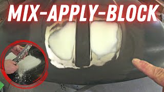 How to MIX APPLY and BLOCK bondo [upl. by Kosey]