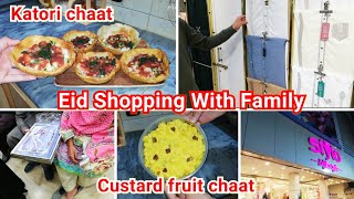 🛍️ Pori Family Eid Shopping Karne Gaye  Katori Chaat Recipe 😋 Custard Fruit Chaat  Iftar Routine [upl. by Lepine]