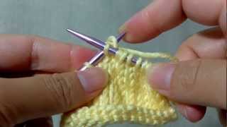 How to knit S2K2togP2sso Slip 2 K2 Together Pass 2 slipped stitches over  Triple Decrease [upl. by Hatch]