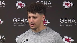 Quarterback Patrick Mahomes talks after Chiefs victory over the Raiders in Week 12 [upl. by Herrod531]