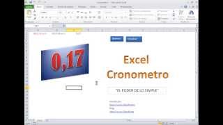 Un cronometro creado en Excel usando una plantilla muy sencilla creado por wwwjfksoftcom [upl. by Neelrahs]