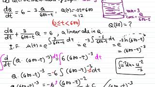 Diff Eqn mixing tank example [upl. by Jr]