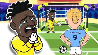 🤣ONANA Vs Haaland  Funny Penalty Moment  No No No Song Onono Funny [upl. by Hnib]