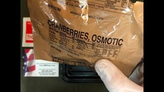 Cranberries Osmotic  MRE US Military Surplus Review MREdepot [upl. by Onurb]