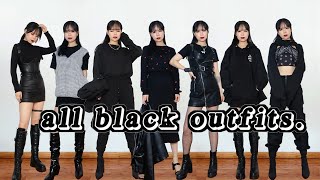 ALL BLACK OUTFITS 🖤 [upl. by Olwena216]