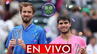 ALCARAZ VS MEDVEDEV EN VIVO  SEMIFINAL WIMBLEDON 2024 EN VIVO  HORARIO Y DONDE VER [upl. by Rocker]