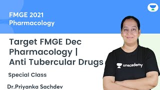 Pharmacology  Anti Tubercular Drugs  FMGE Dec21  Lets crack NEET PG  Dr Priyanka Sachdev [upl. by Marylee952]