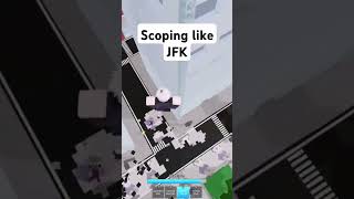 Scoping people like JFK jjs roblox jujutsushenanigans [upl. by Wehttam]