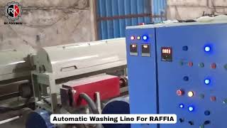 Automatic plastic Raffia Washing line with hot air cyclone system [upl. by Yasnyl371]