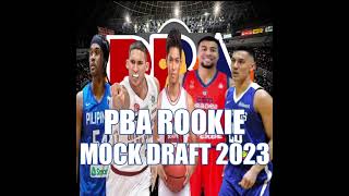 PBA ROOKIE MOCK DRAFT 2023ROOKIE DRAFT PBA viralvideo pbaupdates brgyginebrasanmiguel nsd [upl. by Aohk]