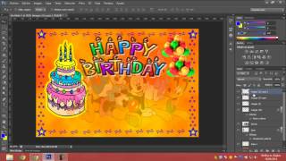 Tarjeta de Cumpleaños en Photoshop [upl. by Nemlaz]