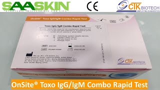 OnSite Toxo IgGIgM Combo Rapid Test Kit  UNBOXING  CTK Biotech [upl. by Donell]