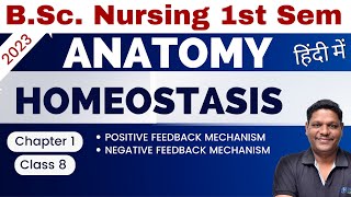 CLASS 8  HOMEOSTASIS  POSITIVE AND NEGATIVE FEEDBACK MECHANISM  BSc Nursing 1st Sem [upl. by Swec]