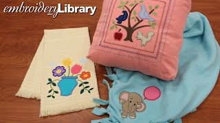 Machine Embroidery Applique Multiple Fabric Pieces [upl. by Ubana512]