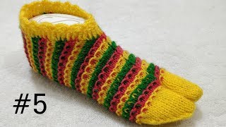 How to Make Beautiful Multi Color Socks 5 [upl. by Lamok750]