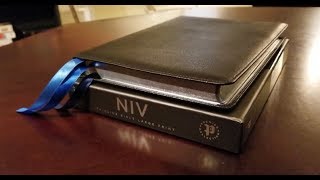 Zondervan Premier Collection NIV Thinline Bible Large Print in Black Goatskin  Review [upl. by Cannell369]