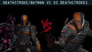 1vs3 Batman Arkham Origins DeathstrokeBatman Vs x3 Deathstrokes [upl. by Eidolem]