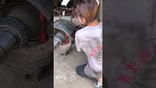 Brake pad repair and installation process [upl. by Aninaig]