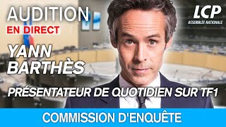 Yann Barthès  audition devant la commission denquête sur les fréquences TNT [upl. by Garrick]