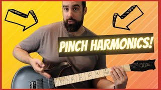 Guitar Lesson How to Play Pinch Harmonics [upl. by Anirdnajela]