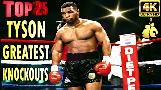 Top 25 Mike Tyson Greatest Knockouts That Will Never Be Forgotten  Highlights Full HD [upl. by Novyad681]