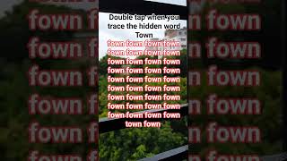 Observation Visual Test Find the hidden word quottownquot  Try Your Skills search puzzle shorts [upl. by Akemahs]