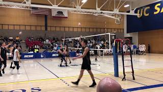 Long Beach Volleyball Hitting Lines warm up hits [upl. by Swor]