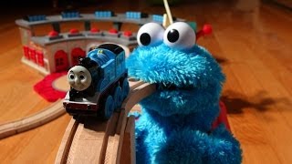 Cookie Monster Count n Crunch with Thomas the Train [upl. by Caputto]