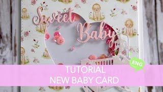 TUTORIAL  Sweet baby shaker card  howto [upl. by Nylhsoj]