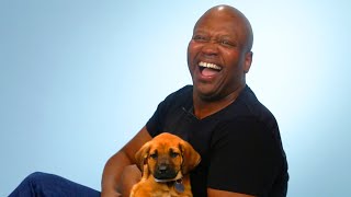 Tituss Burgess Plays With Puppies While Answering Fan Questions [upl. by Siari121]