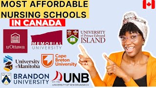 7 MOST AFFORDABLE NURSING SCHOOLS IN CANADA FOR INTERNATIONAL STUDENTS  BSc Nursing to NCLEXRN [upl. by Alban]