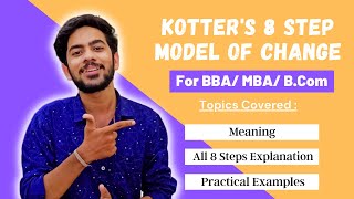 Hindi Kotters 8 Step Change Management Model  For BBAMBA  Explained with Examples [upl. by Caine403]