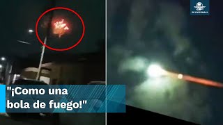 ¿Meteoro o avistamiento Este es el fenómeno en el cielo visto en Colima Jalisco y Michoacán [upl. by Irot]