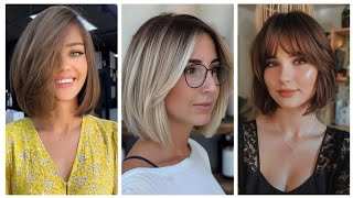 Bob Hair cut impressive and stylish short bob haircut ideas for women and girls😌 [upl. by Orravan]