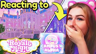 Reacting To CAMPUS 4 Alpha UPDATE In ROYALE HIGH  ROBLOX LIVE [upl. by Nore]