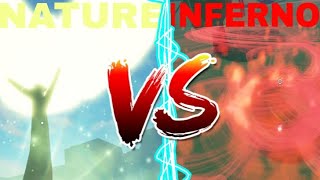 Elemental grind game Nature VS Inferno 1v1 Battle [upl. by Yseulte669]