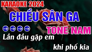 Chiều Sân Ga Karaoke Tone Nam Karaoke Đăng Khôi  Beat Mới [upl. by Urien]