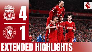 Jota Bradley Szoboszlai amp Diaz goals  Liverpool 41 Chelsea  Extended Highlights [upl. by Sabino330]