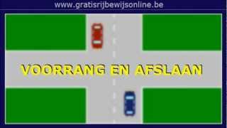 GRATIS RIJBEWIJS ONLINE 21 Rijbewijs B  VOORRANG EN AFSLAAN [upl. by Nosille]